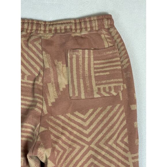 Stance Sweatpants Mens L Brown Geometric‎ Tapered Elastic Waist Fleece Jogger - Picture 10 of 12